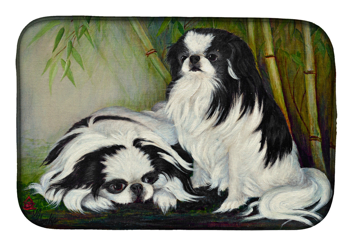 Japanese Chin Bamboo Garden Dish Drying Mat Absorbent Dish Drying Mat Pad for Kitchen Counter Dish Drainer Mat for Countertop, 14 x 21", Multicolor