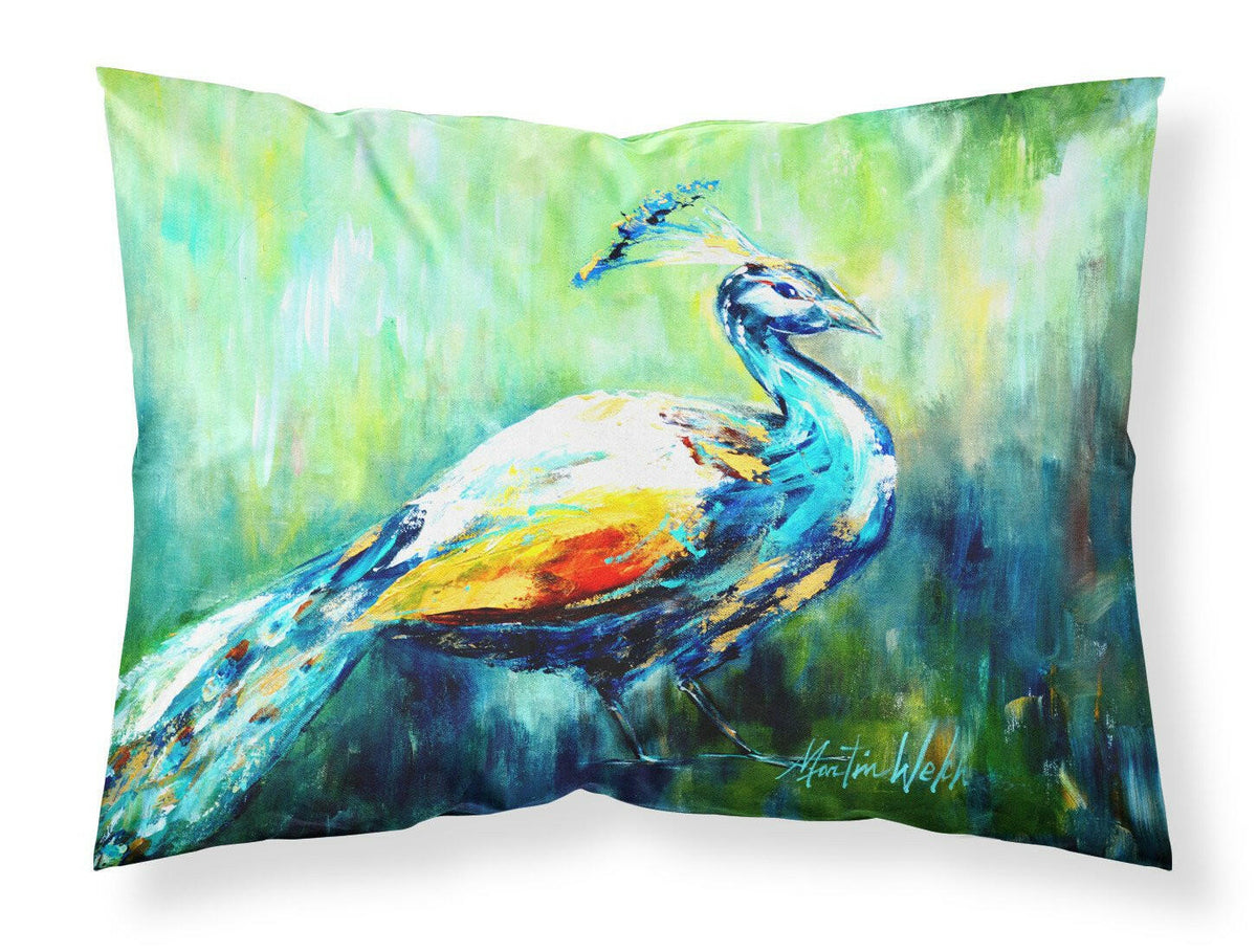 Proud Peacock Green Standard Pillowcase Lightweight Super Soft Easy Care Decorative Artwork Pillowcase, Standard