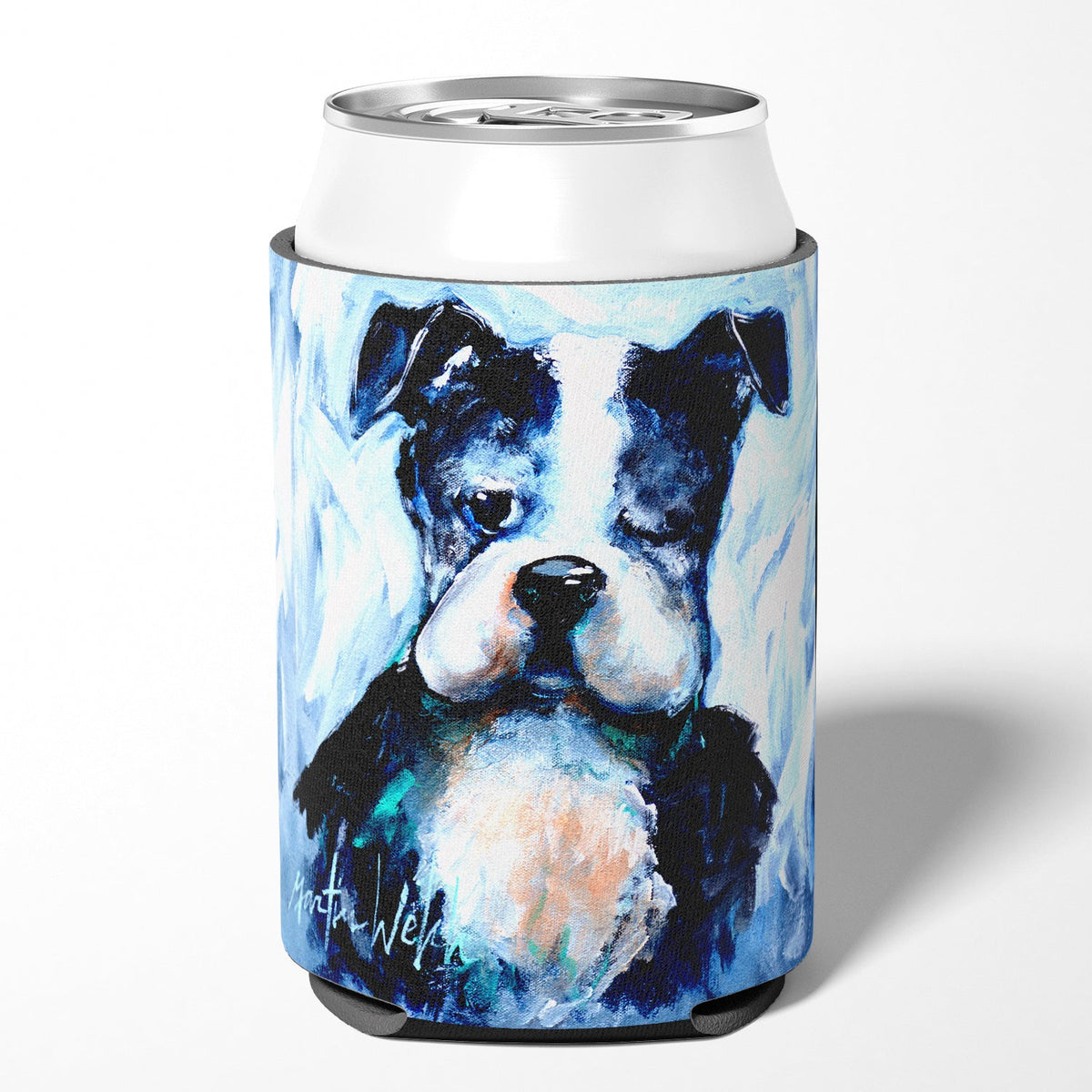 Boston Terrier Boston Tuff Can or Bottle Hugger Cooler Sleeve for Standard 12 oz Cans, Insulated Foam Beer & Soda Can Hugger Reusable