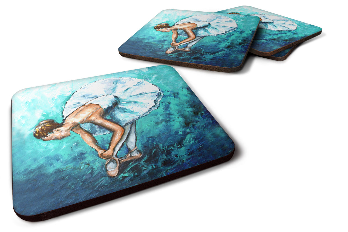 Ballet Early Pratice Foam Coasters Set of 4 Cup Coasters for Indoor Outdoor, Tabletop Protection, Anti Slip, Mouse pad Material