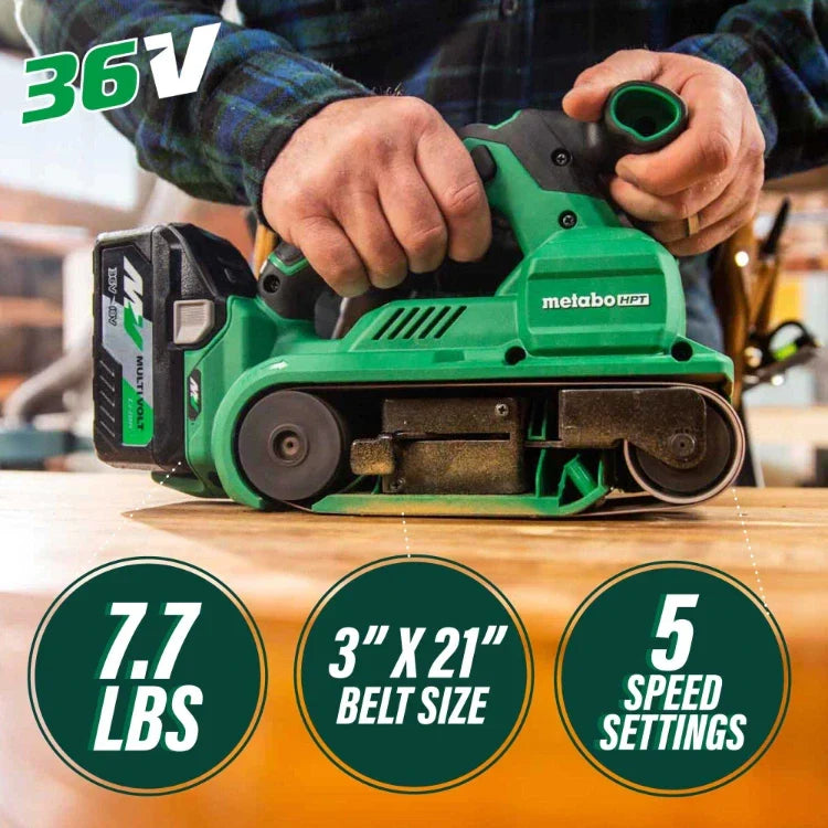 Metabo HPT SB3608DAQ4M 36V MultiVolt™ Cordless Brushless 3" x 21" Belt Sander (Tool Body Only)