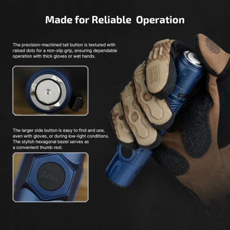 OLIGHT WARRIORULTRANB Warrior Ultra 2500 Lumens Tactical Flashlight with OAL Material - Navy Blue