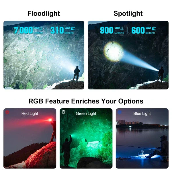 OLIGHT MARAUDERMINIBK Marauder Mini Powerful LED Flashlight With RGB - Black