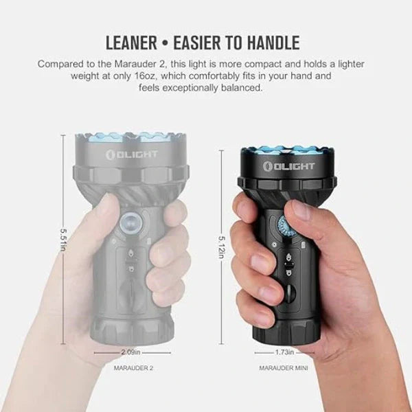 OLIGHT MARAUDERMINIBK Marauder Mini Powerful LED Flashlight With RGB - Black