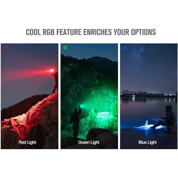 OLIGHT MARAUDERMINIBK Marauder Mini Powerful LED Flashlight With RGB - Black