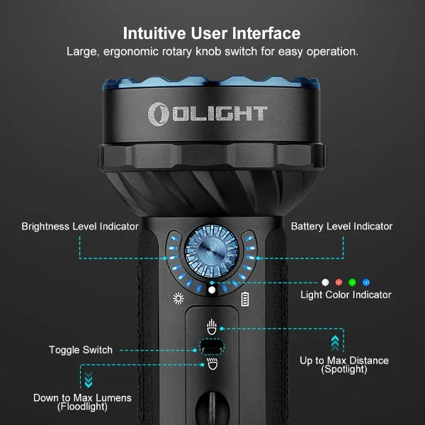 OLIGHT MARAUDERMINIBK Marauder Mini Powerful LED Flashlight With RGB - Black