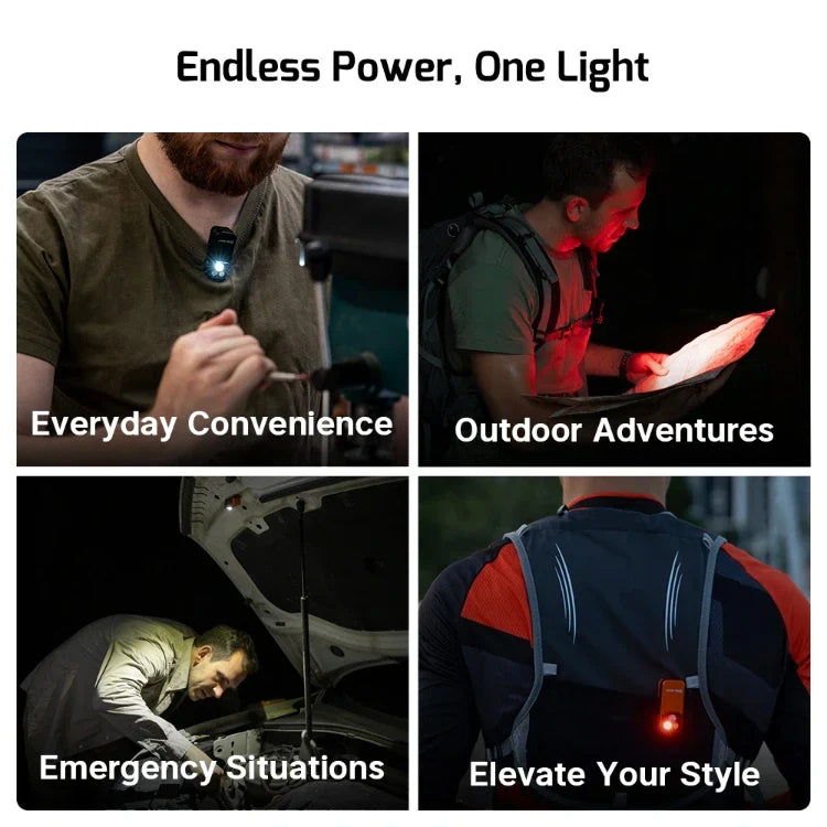 OLIGHT OCLIPPROOGC2M Oclip Pro Clip on Flashlight with Floodlight Spotlight and Red Light - Orange