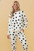 Polka Dot Pullover and Jogger Pants Set
