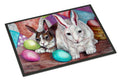 Buddy Buddies Easter Rabbit Doormat Indoor Outdoor 24H X 36W Front Door Mat Rugs for Entryway, Non Slip Washable Low Pile,