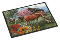 Horses Chatting with The Neighbors Doormat Indoor Outdoor 24H X 36W Front Door Mat Rugs for Entryway, Non Slip Washable Low Pile,