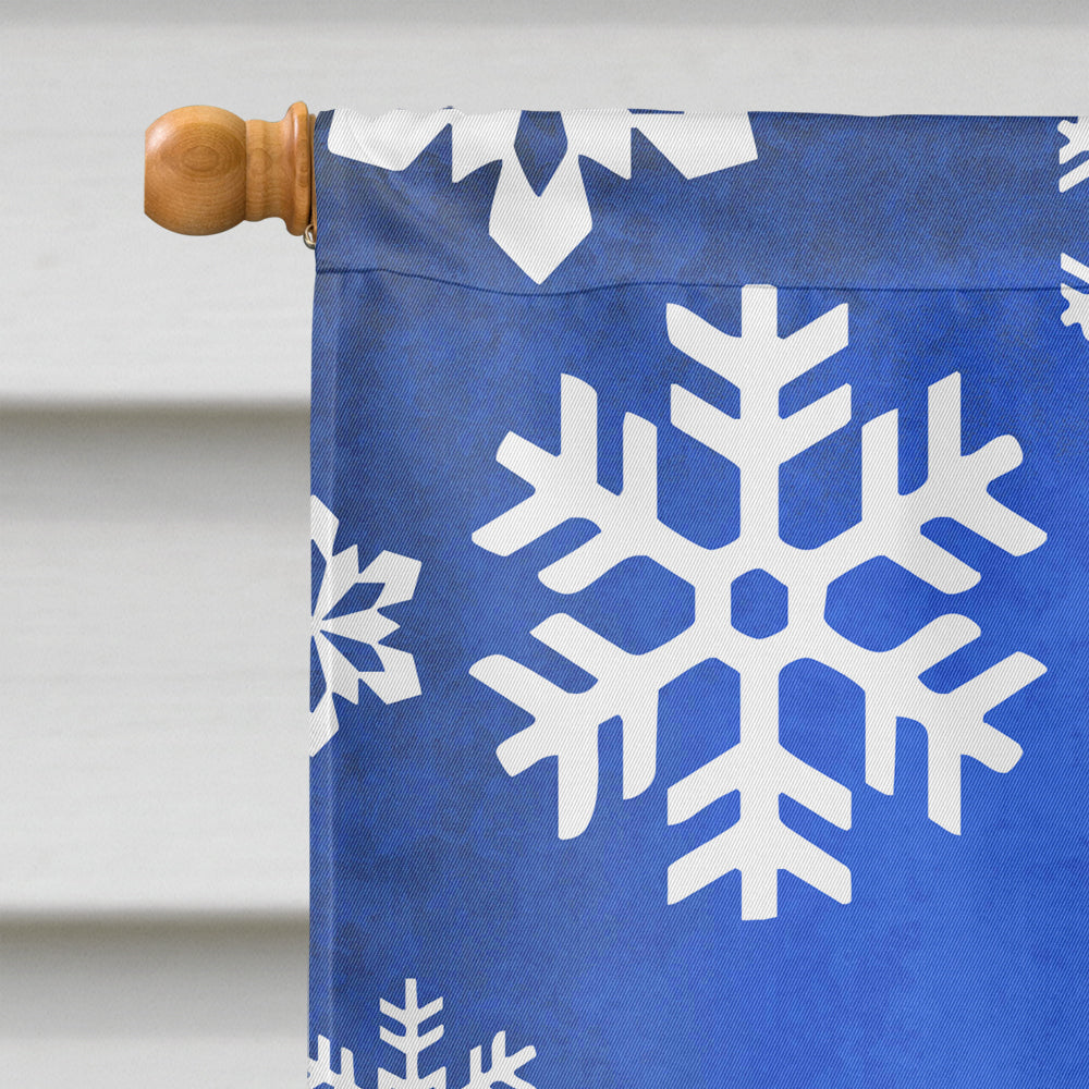 Goat Winter Snowflakes Holiday House Flag 28x40 Porch Sleeve Pole Decorative Outside Yard Banner Artwork Wall Hanging, Polyester