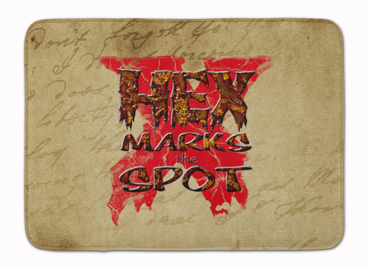 Hex marks the spot Halloween Memory Foam Kitchen Mat Machine Washable Anti-Fatigue Cushion Comfort Bath or Kitchen Rug
