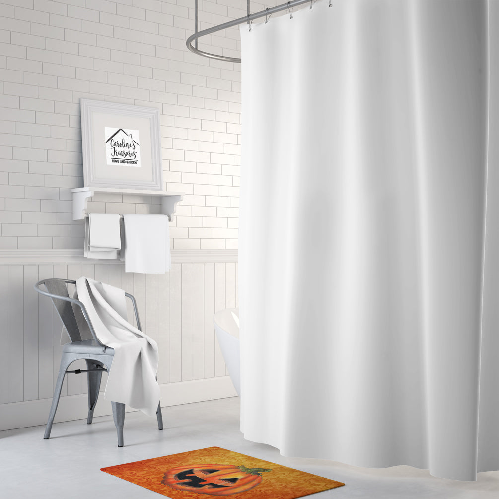 October Pumpkin Halloween Memory Foam Kitchen Mat Machine Washable Anti-Fatigue Cushion Comfort Bath or Kitchen Rug