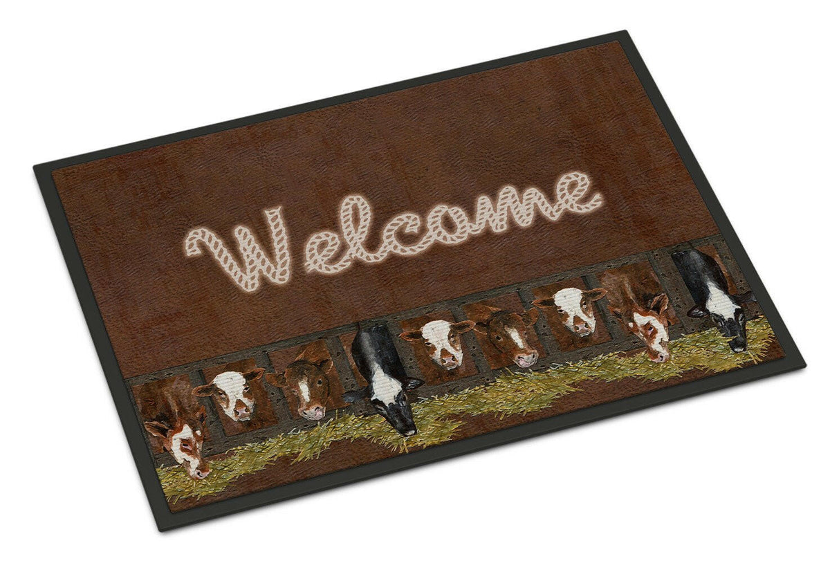 Welcome Mat with Cows Doormat Indoor Outdoor 18H X 27W Front Door Mat Rugs for Entryway, Non Slip Washable