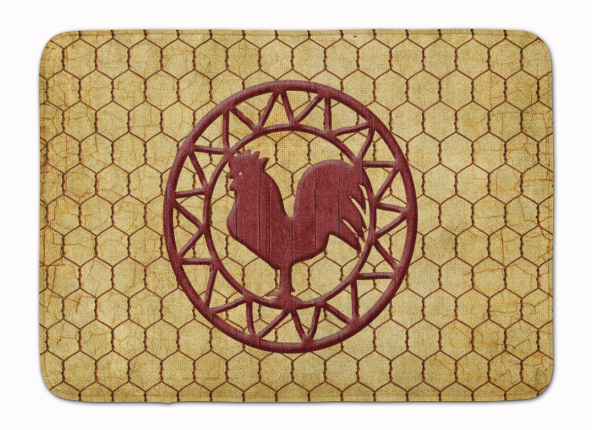 Rooster Chicken Coop Memory Foam Kitchen Mat Machine Washable Anti-Fatigue Cushion Comfort Bath or Kitchen Rug