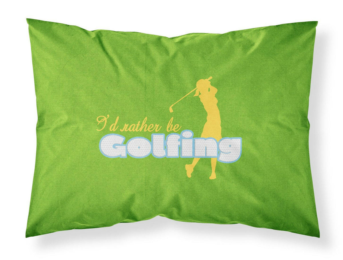 I'd rather be Golfing Woman on Green Standard Pillowcase Lightweight Super Soft Easy Care Decorative Artwork Pillowcase, Standard