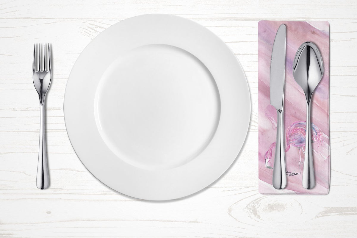 Flamingo #2 on Pink Napkin Cloth Washable, Soft, Durable, Table Dinner Napkins Cloth for Hotel, Lunch, Restaurant, Weddings, Parties