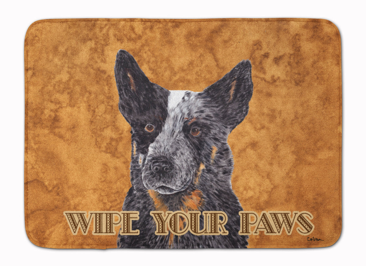 Australian Cattle Dog Wipe your Paws Memory Foam Kitchen Mat Machine Washable Anti-Fatigue Cushion Comfort Bath or Kitchen Rug
