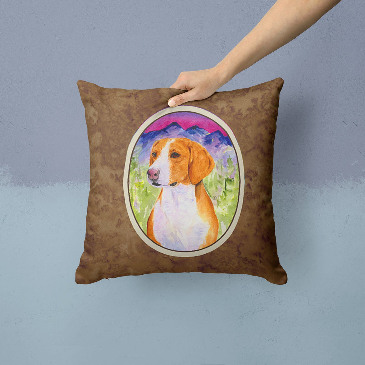 Drever Decorative Throw Pillow 14x14 Indoor Outdoor Accent Cushion, Fabric Cover with Insert for Sofa, Bed, Porch & Living Room