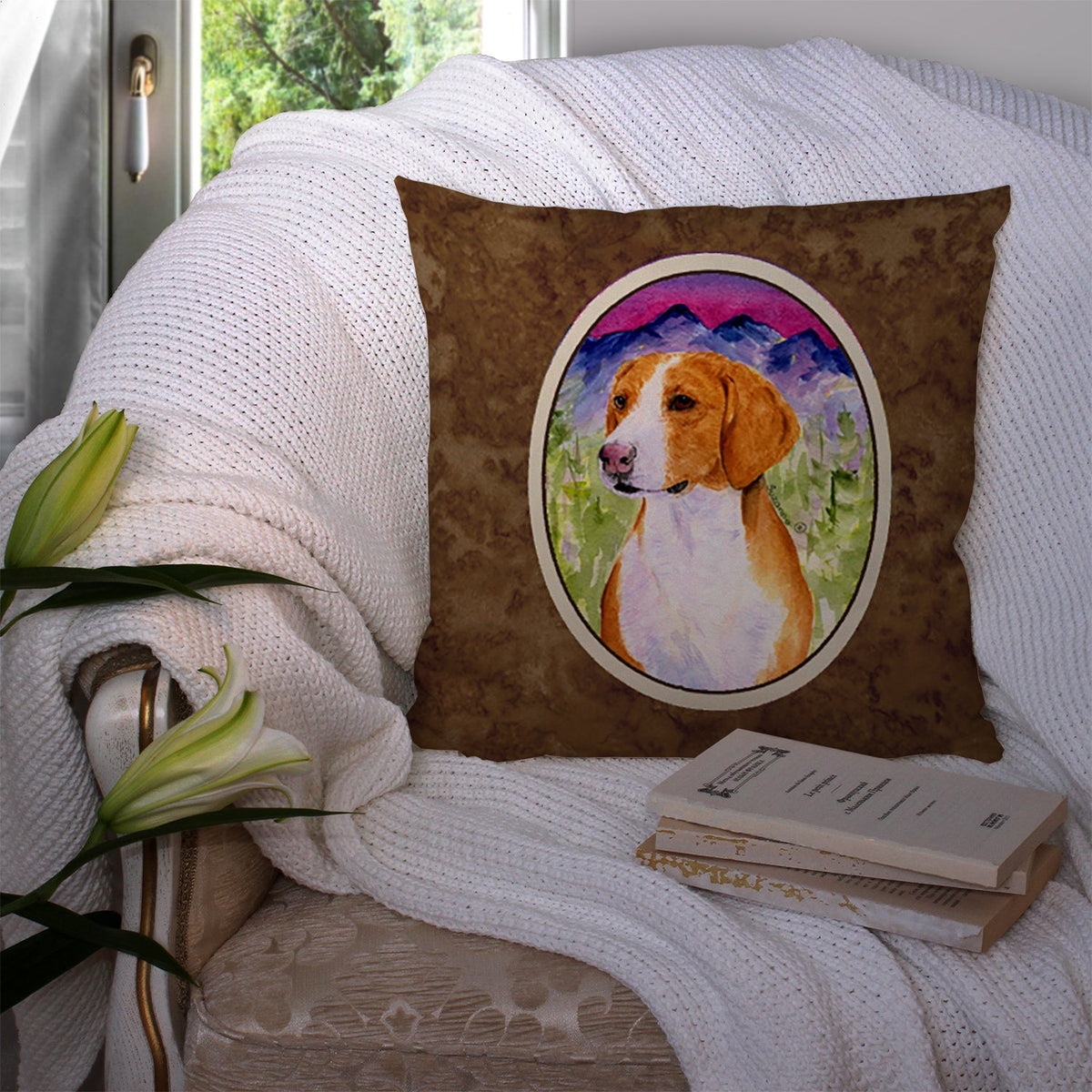 Drever Decorative Throw Pillow 14x14 Indoor Outdoor Accent Cushion, Fabric Cover with Insert for Sofa, Bed, Porch & Living Room