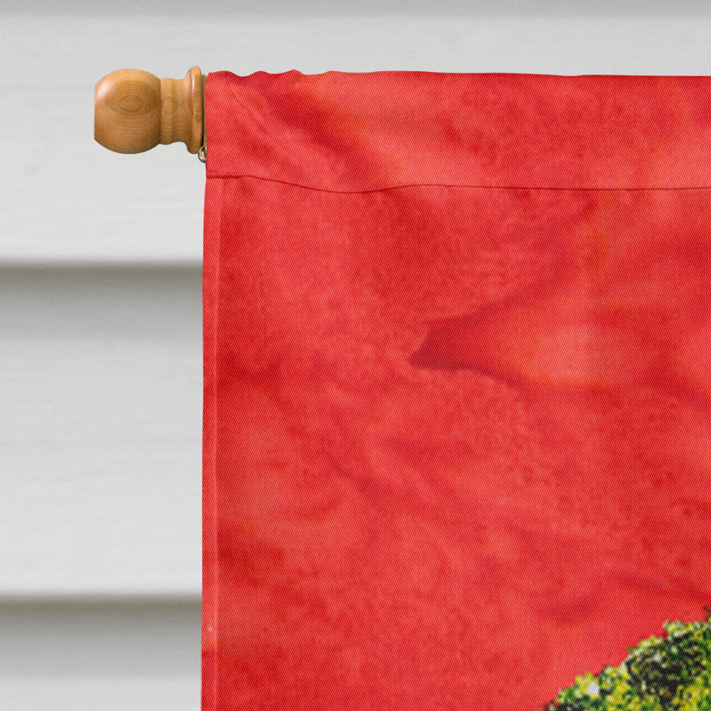 Dachshund Cristmas Wreath House Flag 28x40 Porch Sleeve Pole Decorative Outside Yard Banner Artwork Wall Hanging, Polyester