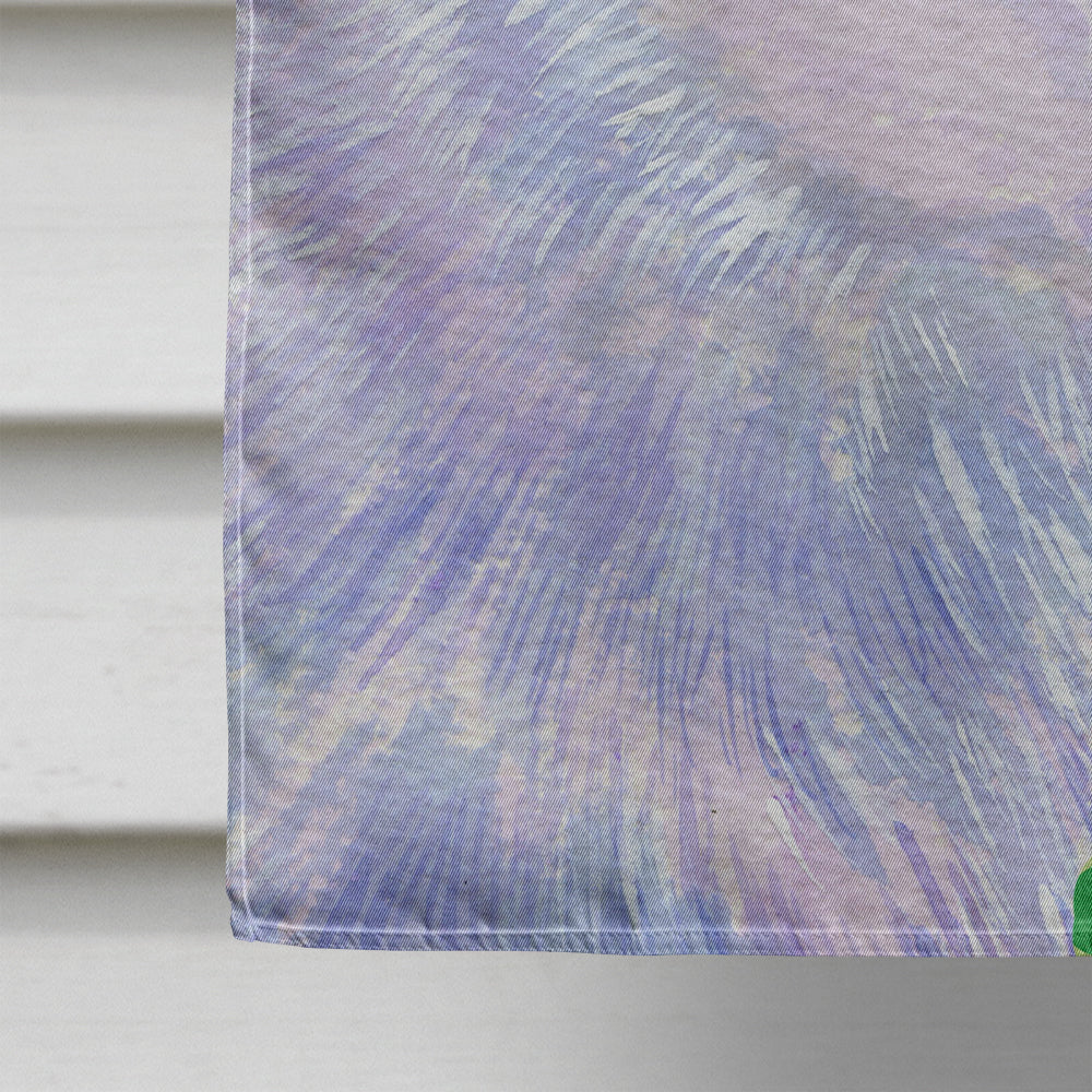 Siberian Husky St. Patrick's Day Shamrock Portrait House Flag 28x40 Porch Sleeve Pole Decorative Outside Yard Banner Artwork Wall Hanging, Polyester