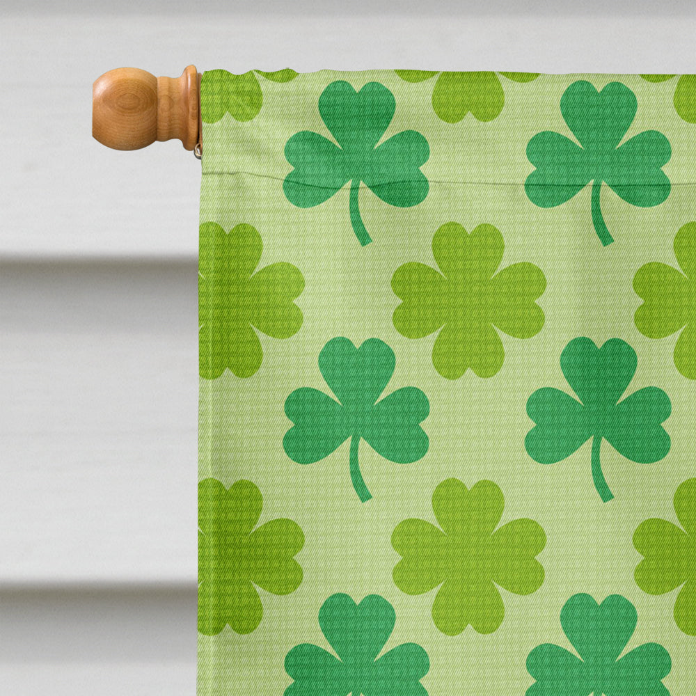 Schnauzer Giant St. Patrick's Day Shamrock Portrait House Flag 28x40 Porch Sleeve Pole Decorative Outside Yard Banner Artwork Wall Hanging, Polyester