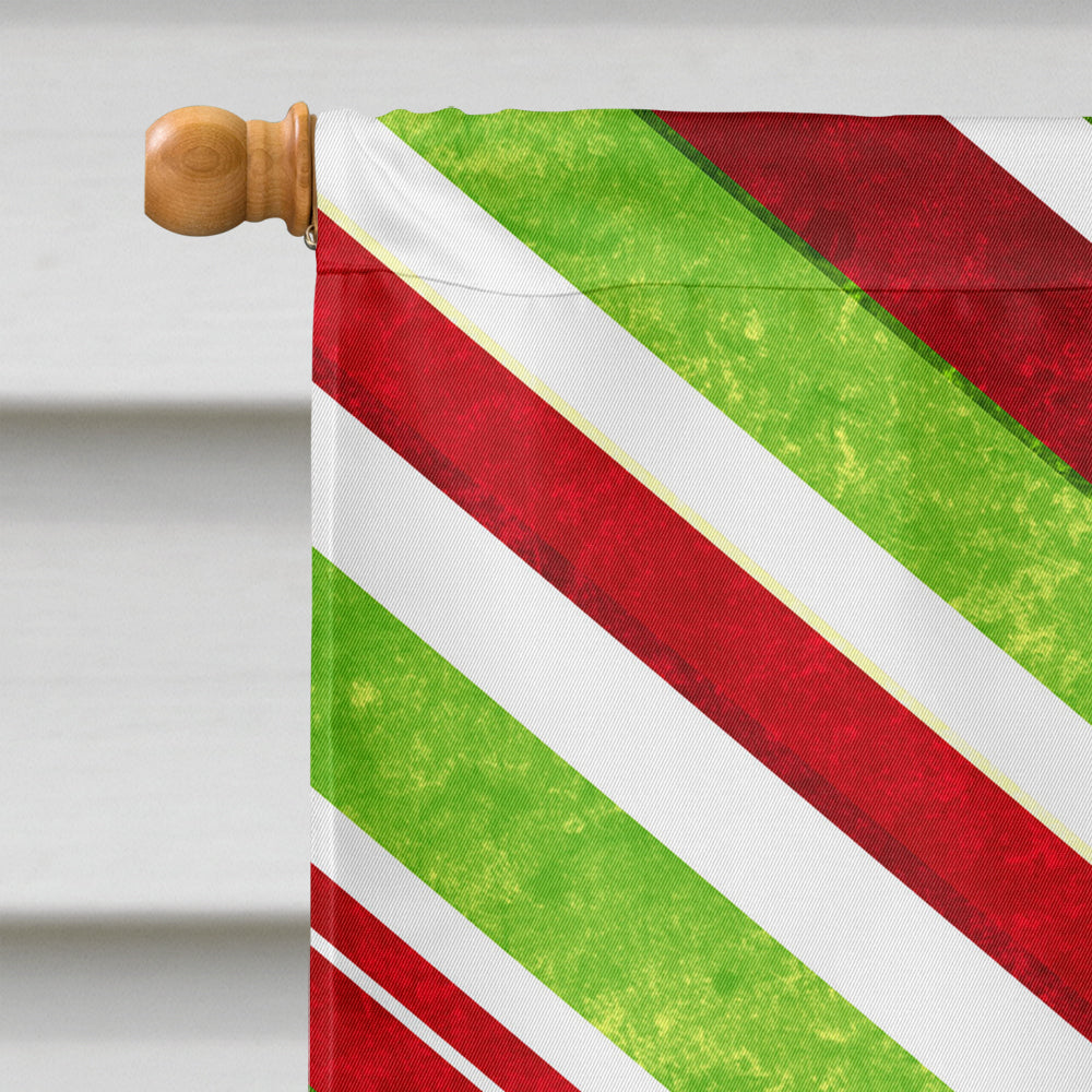 Fox Terrier Candy Cane Holiday Christmas House Flag 28x40 Porch Sleeve Pole Decorative Outside Yard Banner Artwork Wall Hanging, Polyester