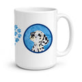 Blue Dalmatian Ceramic Coffee Mug 15 oz Decorative Large C Handle Mug Cup for Tea, Cocoa Hot Chocolate