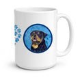 Blue Rottweiler Ceramic Coffee Mug 15 oz Decorative Large C Handle Mug Cup for Tea, Cocoa Hot Chocolate
