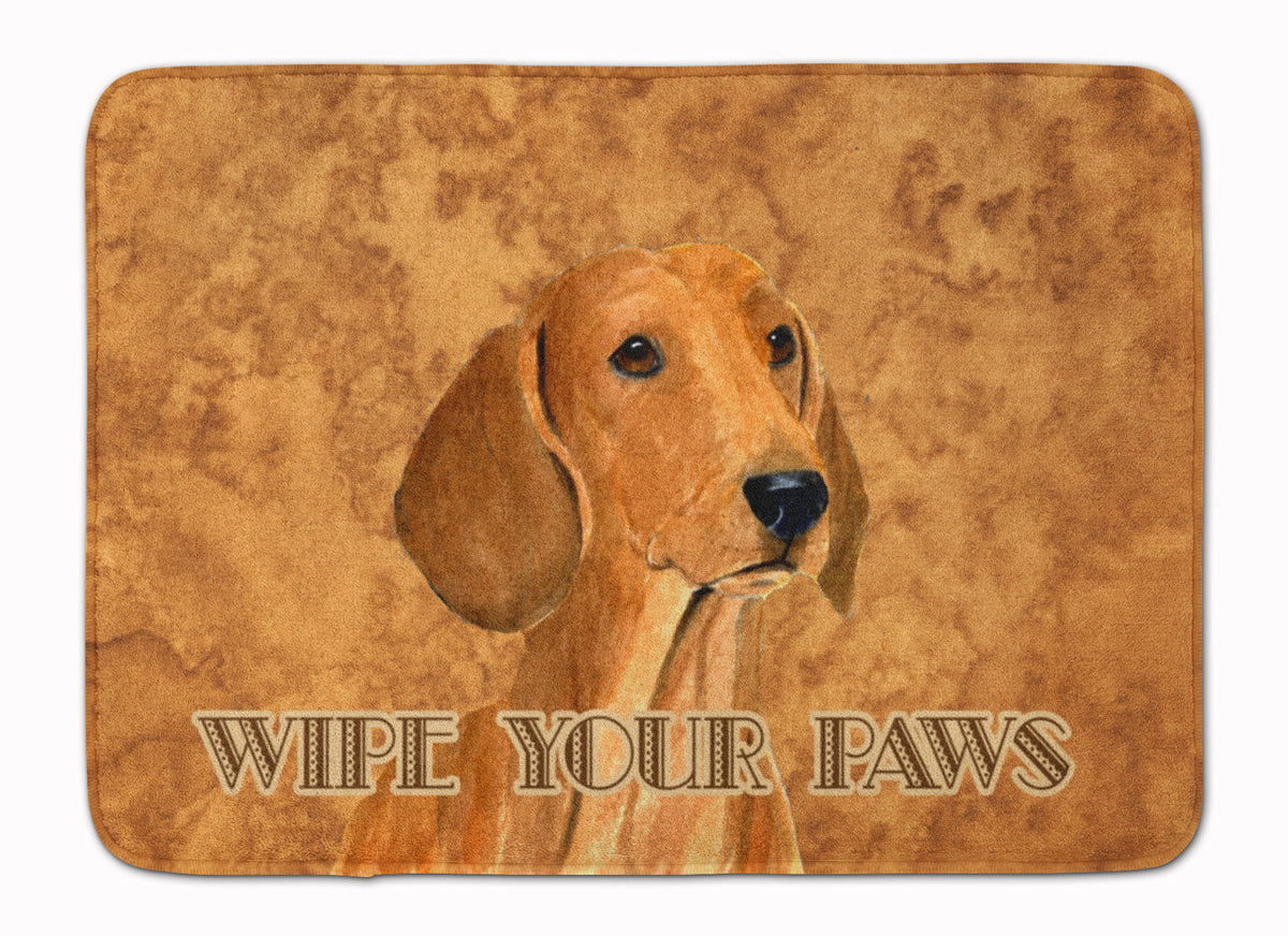 Red Dachshund Wipe your Paws Memory Foam Kitchen Mat Machine Washable Anti-Fatigue Cushion Comfort Bath or Kitchen Rug