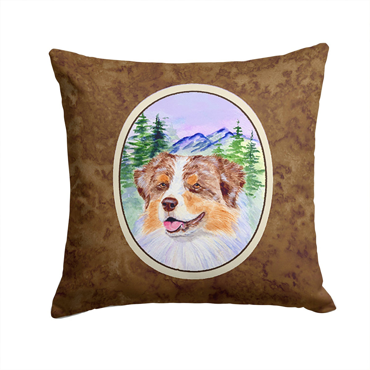 Australian Shepherd Decorative Throw Pillow 14x14 Indoor Outdoor Accent Cushion, Fabric Cover with Insert for Sofa, Bed, Porch & Living Room