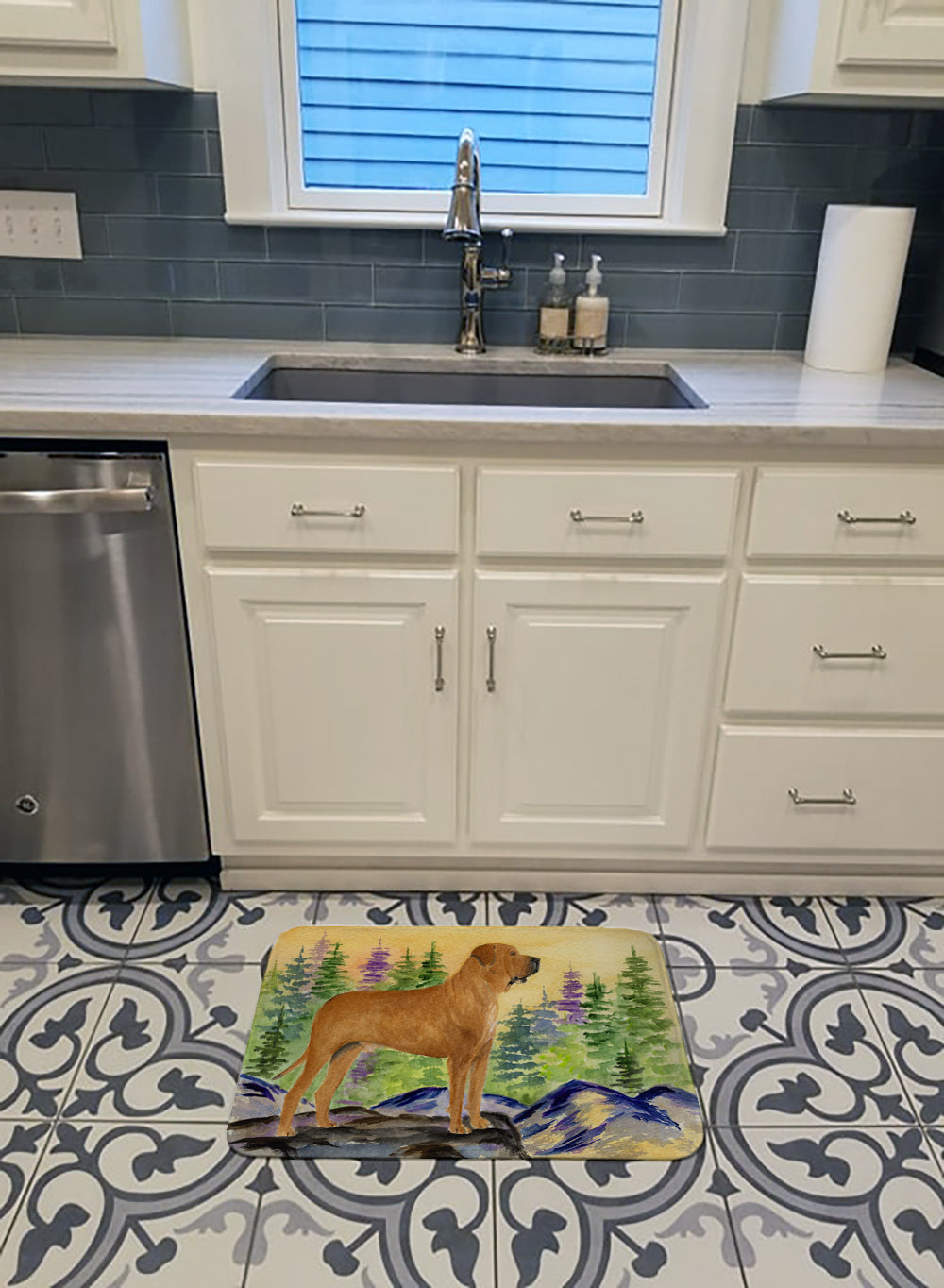Tosa Inu Memory Foam Kitchen Mat Machine Washable Anti-Fatigue Cushion Comfort Bath or Kitchen Rug