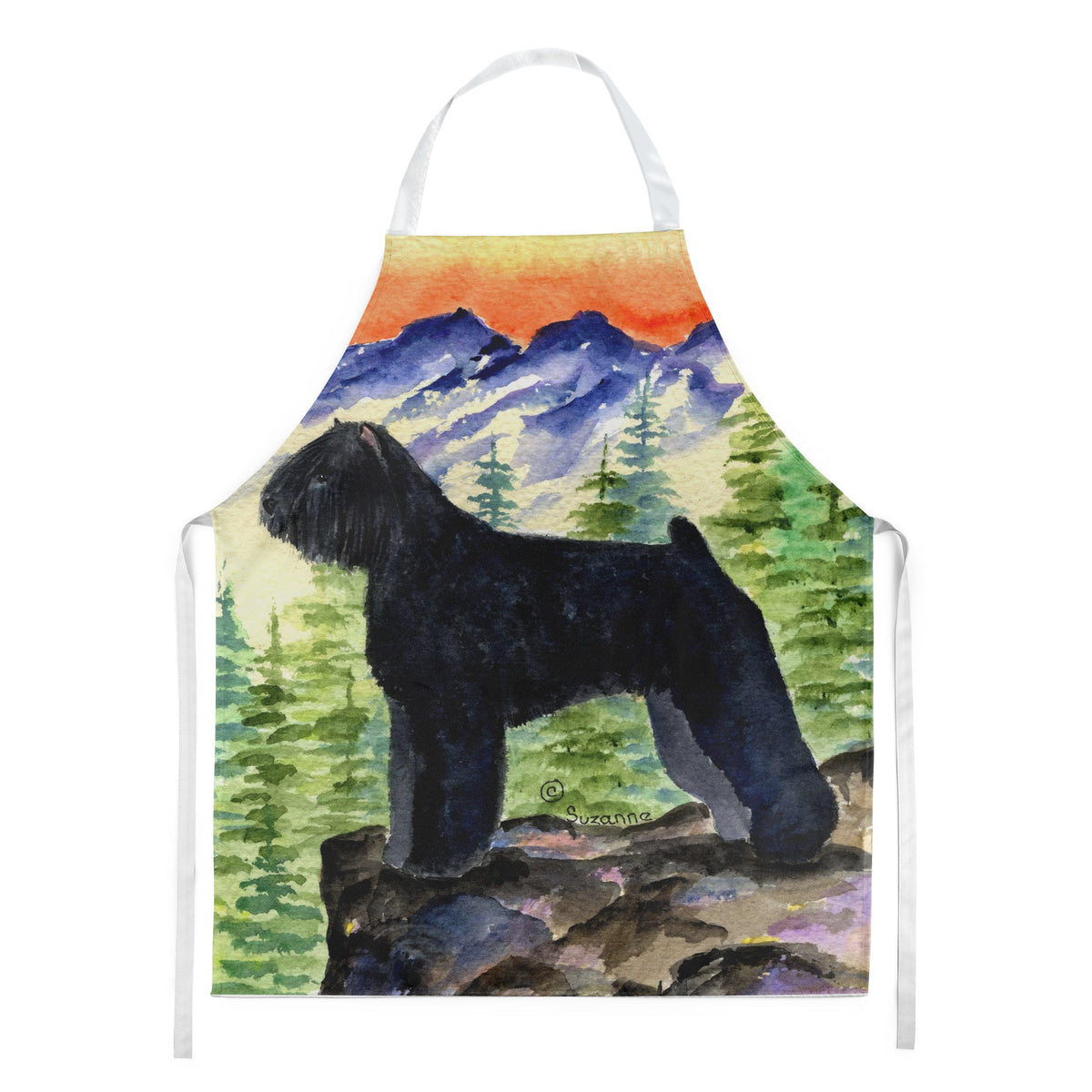 Bouvier des Flandres Apron Cooking Kitchen Server Baking Crafts Gardening for Adult Women Men, Unisex, Large, Multicolor