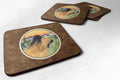 Briard Foam Coasters Set of 4 Cup Coasters for Indoor Outdoor, Tabletop Protection, Anti Slip, Mouse pad Material