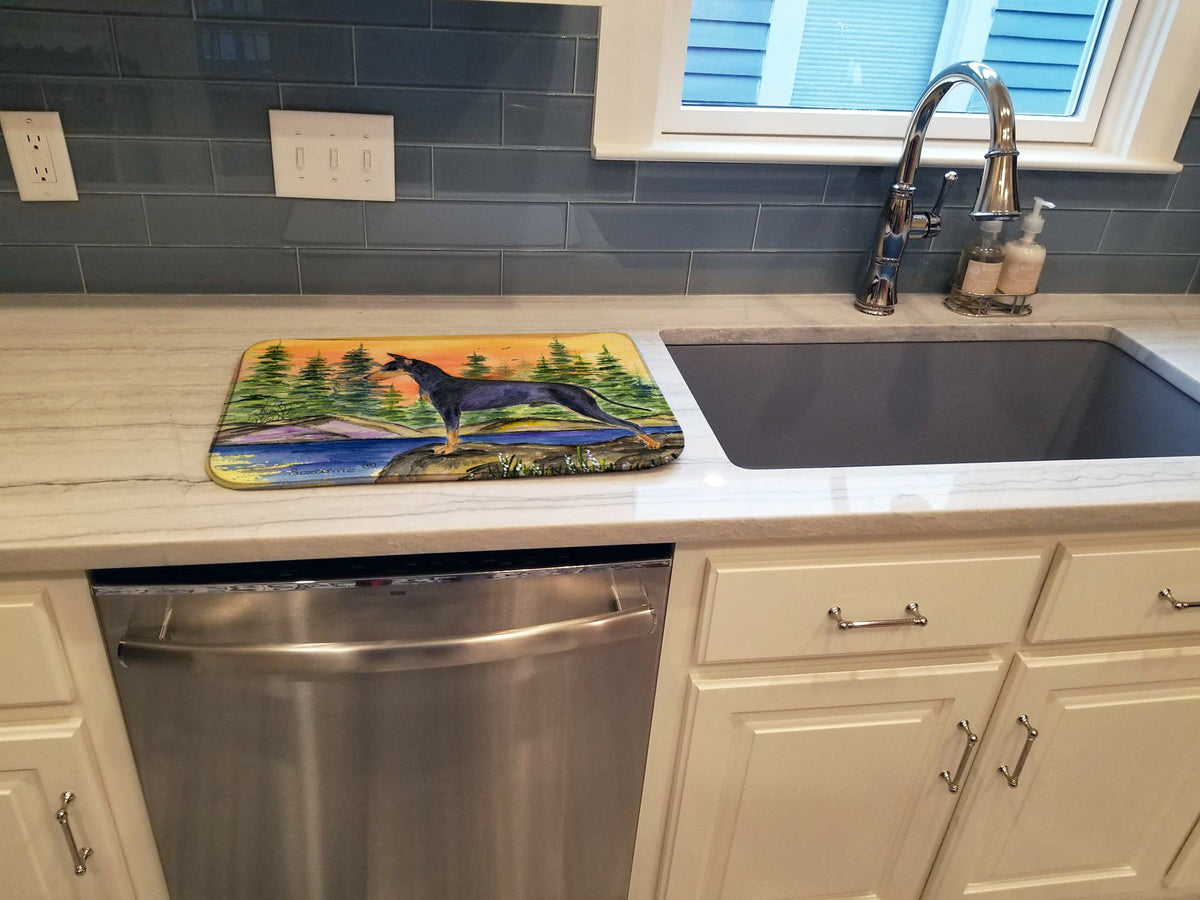 Manchester Terrier Dish Drying Mat Absorbent Dish Drying Mat Pad for Kitchen Counter Dish Drainer Mat for Countertop, 14 x 21", Multicolor