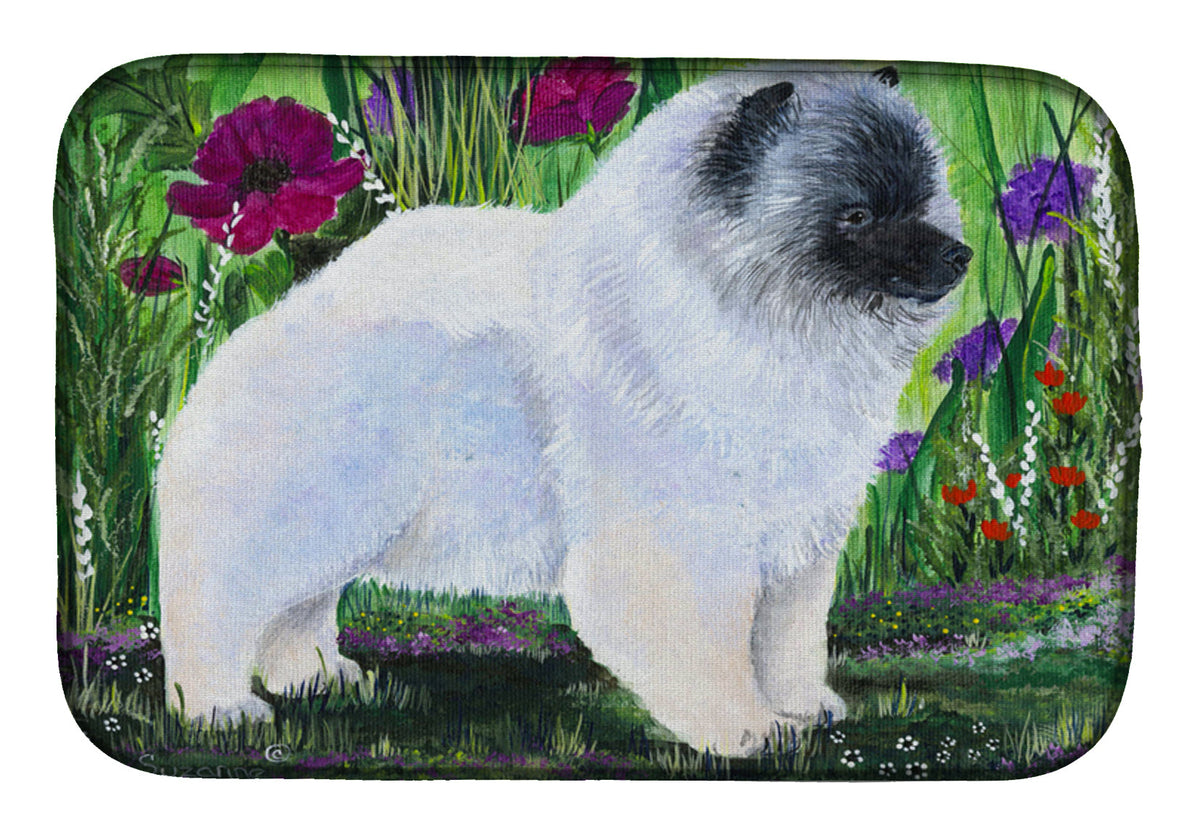 Keeshond Dish Drying Mat Absorbent Dish Drying Mat Pad for Kitchen Counter Dish Drainer Mat for Countertop, 14 x 21", Multicolor