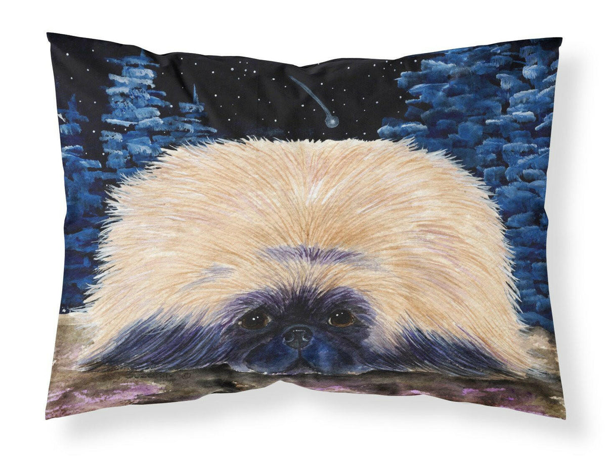 Starry Night Pekingese Standard Pillowcase Lightweight Super Soft Easy Care Decorative Artwork Pillowcase, Standard