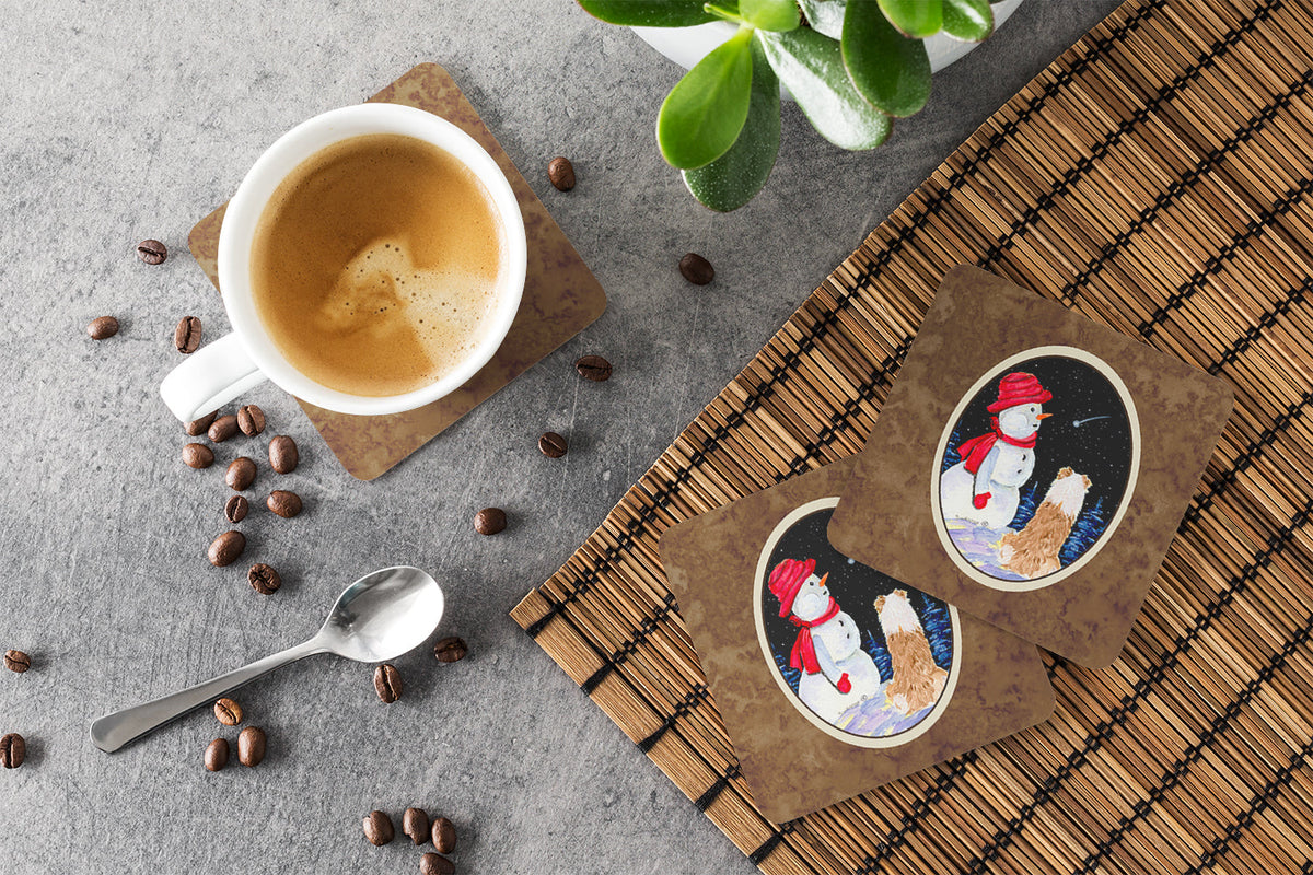 Australian Shepherd Foam Coasters Set of 4 Cup Coasters for Indoor Outdoor, Tabletop Protection, Anti Slip, Mouse pad Material