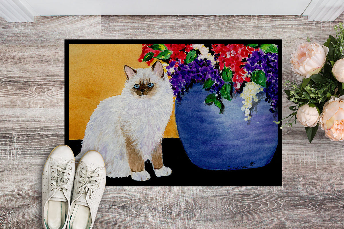 Cat - Ragdoll Doormat Indoor Outdoor 24H X 36W Front Door Mat Rugs for Entryway, Non Slip Washable Low Pile,