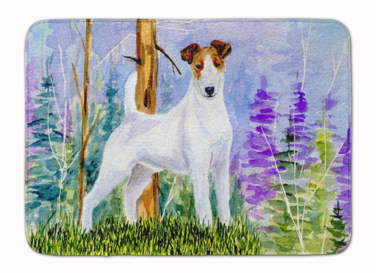 Jack Russell Terrier Memory Foam Kitchen Mat Machine Washable Anti-Fatigue Cushion Comfort Bath or Kitchen Rug