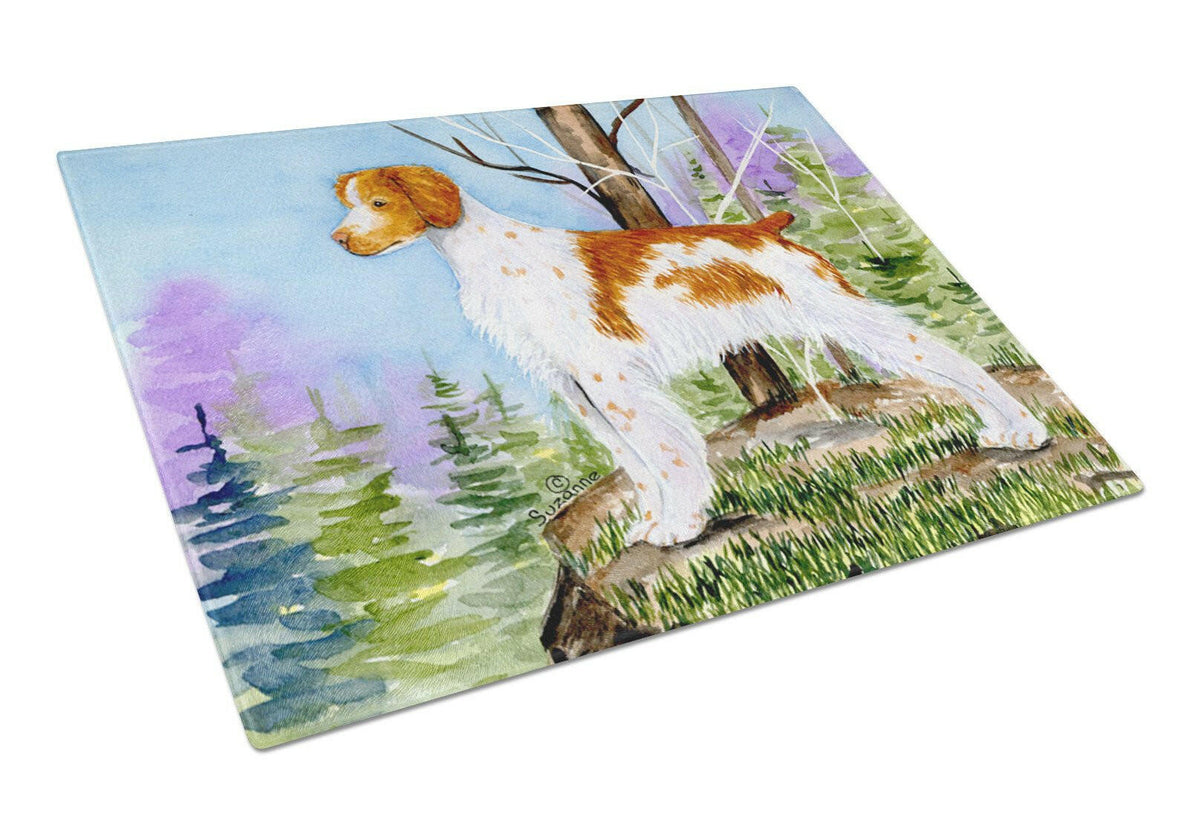 Setter Cutting Board Tempered Glass Kitchen Cutting Surface, Heat Resistant Chopping, Non-Slip Feet, Food Prep & Serving