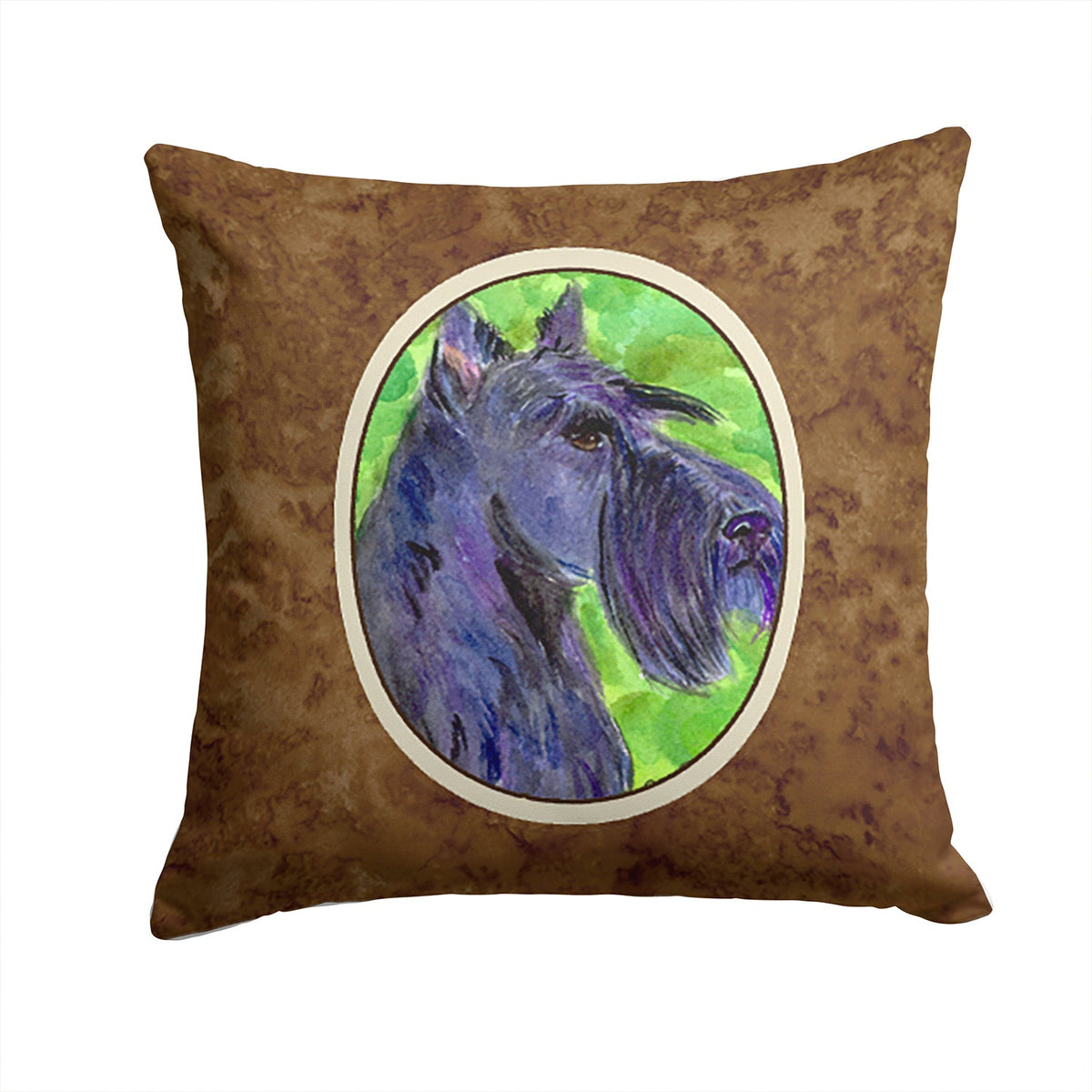 Scottish Terrier Decorative Throw Pillow 14x14 Indoor Outdoor Accent Cushion, Fabric Cover with Insert for Sofa, Bed, Porch & Living Room