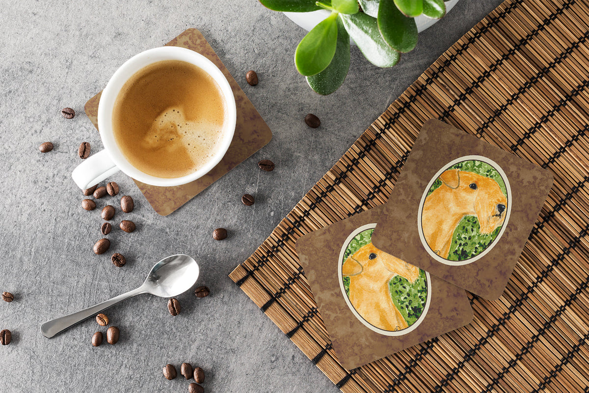 Lakeland Terrier Foam Coasters Set of 4 Cup Coasters for Indoor Outdoor, Tabletop Protection, Anti Slip, Mouse pad Material