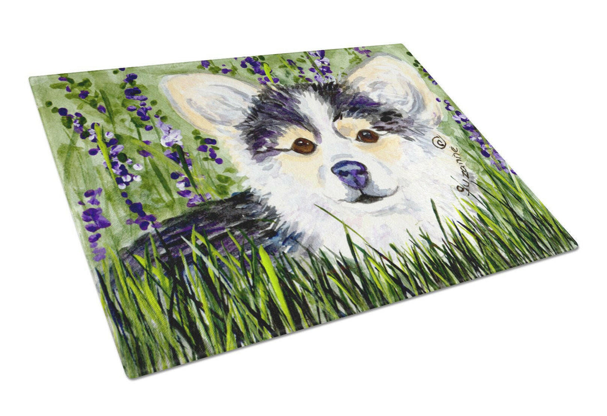 Chihuahua Cutting Board Tempered Glass Kitchen Cutting Surface, Heat Resistant Chopping, Non-Slip Feet, Food Prep & Serving