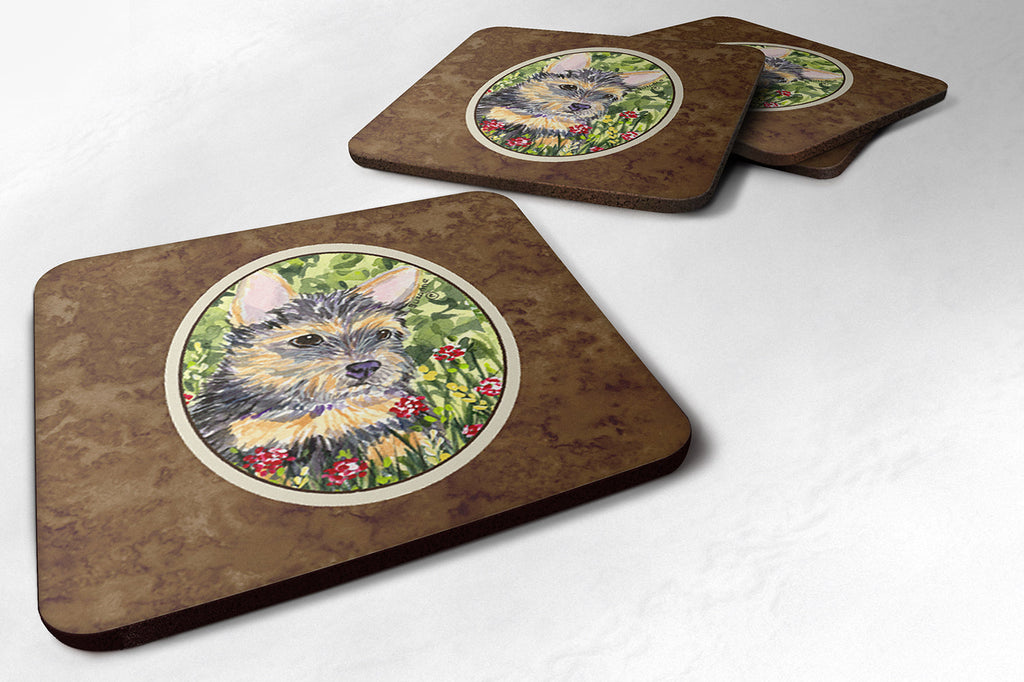 Norwich Terrier Foam Coasters Set of 4 Cup Coasters for Indoor Outdoor, Tabletop Protection, Anti Slip, Mouse pad Material