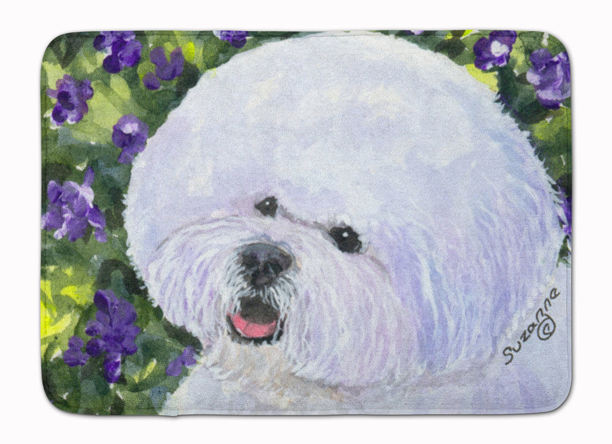 Bichon Frise Memory Foam Kitchen Mat Machine Washable Anti-Fatigue Cushion Comfort Bath or Kitchen Rug