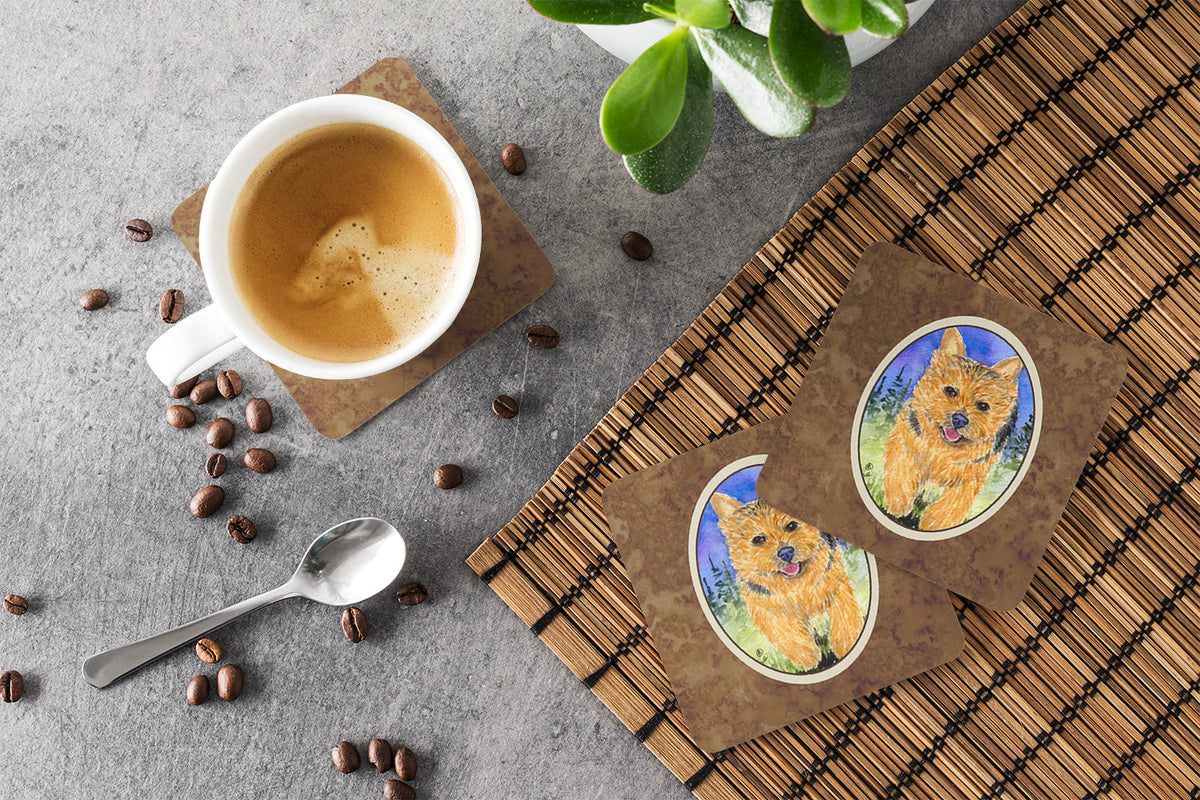 Norwich Terrier Foam Coasters Set of 4 Cup Coasters for Indoor Outdoor, Tabletop Protection, Anti Slip, Mouse pad Material