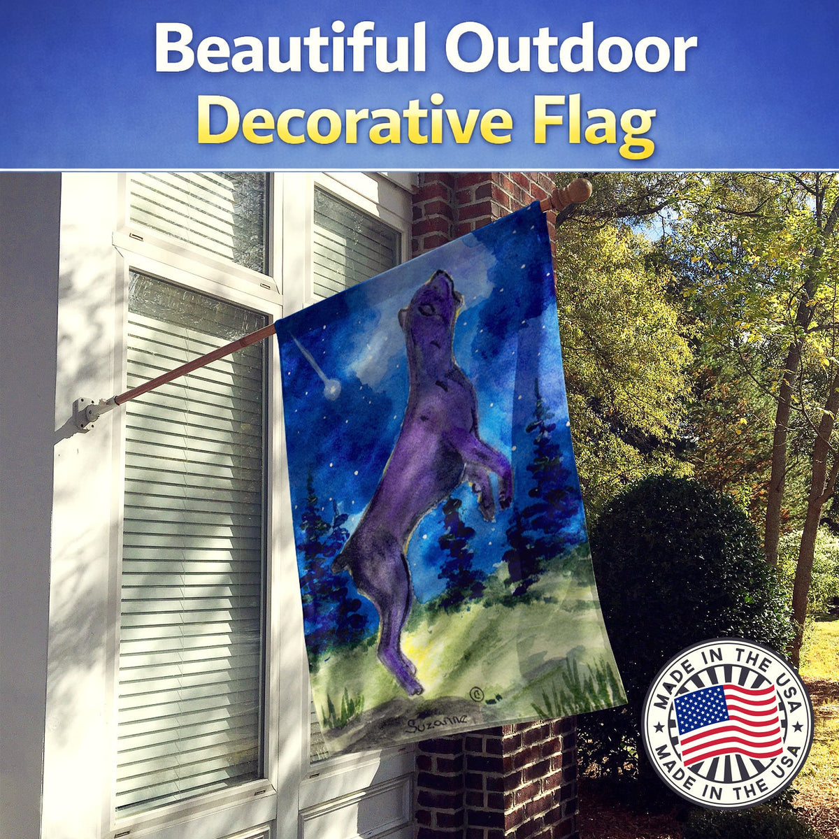 Cane Corso House Flag 28x40 Porch Sleeve Pole Decorative Outside Yard Banner Artwork Wall Hanging, Polyester