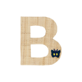 One Raffia Letter Sticker | Girl - B